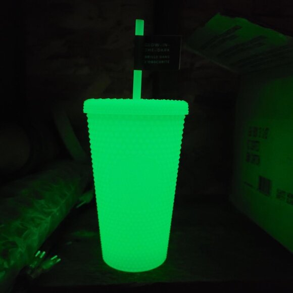 Starbucks 2022 Halloween Studded Glow Tumbler Lemongrass (Green) 16 oz. Grande - Picture 2 of 13
